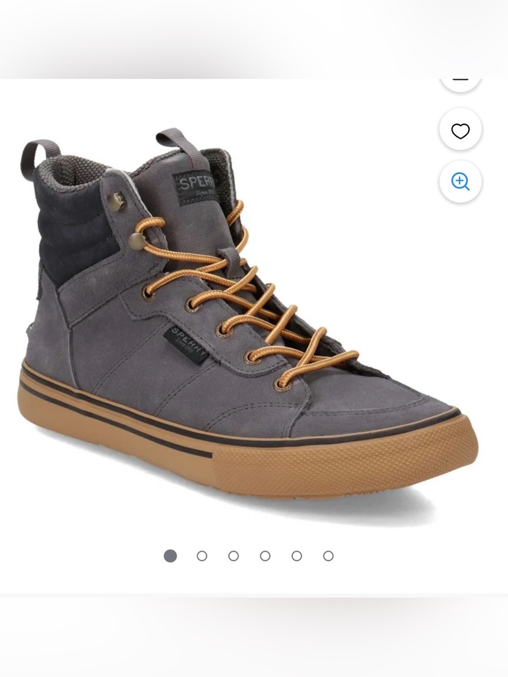 NWT Sperry Storm Hiker Grey Men's High-Top Sneaker New in Box size 11 Tan soles